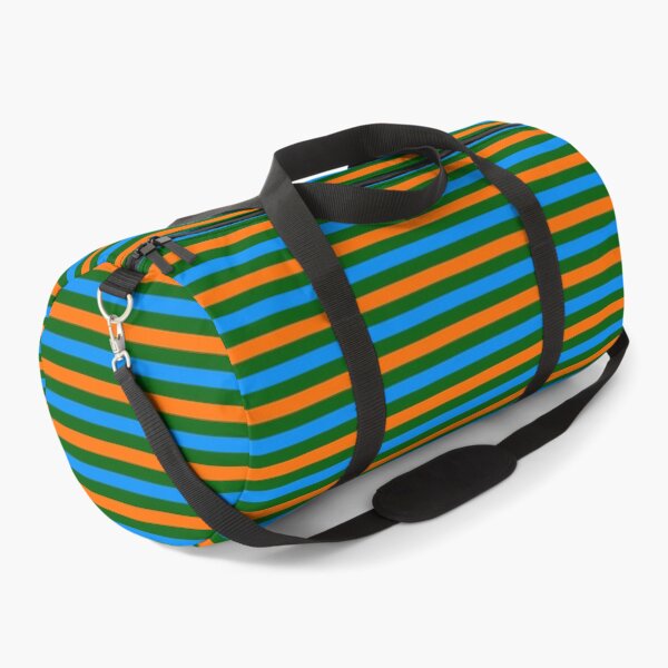 Item preview, Orange And Blue Stripes Design Green  designed and sold by PatternTitan.