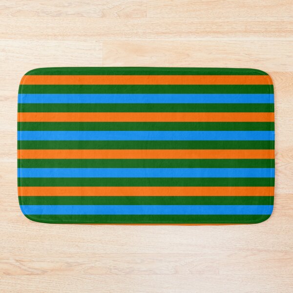 Item preview, Orange And Blue Stripes Design Green  designed and sold by PatternTitan.