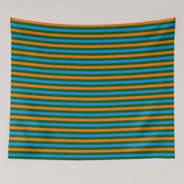 Item preview, Orange And Blue Stripes Design Green  designed and sold by PatternTitan.