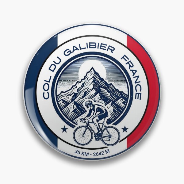 Item preview, COL Du  Galibier- france-cycling-badge, sticker and more COLORS OF FRENCH FLAG designed and sold by designkb.