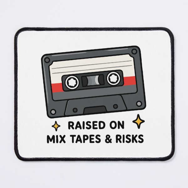 Item preview, Gen X Raised on Mixtapes & Risks Retro Cassette Tape designed and sold by VectorForge Studio.