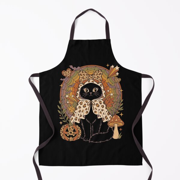 Item preview, Retro Halloween Cat in Leopard Print Cape Cute Spooky Season Boho Fall designed and sold by ArcaneArtistry.
