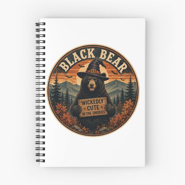 Item preview, Black Bear in a Witch Hat Funny Halloween Smoky Mountains designed and sold by Globalcitytees.