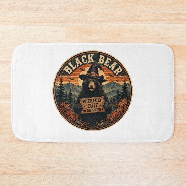 Item preview, Black Bear in a Witch Hat Funny Halloween Smoky Mountains designed and sold by Globalcitytees.