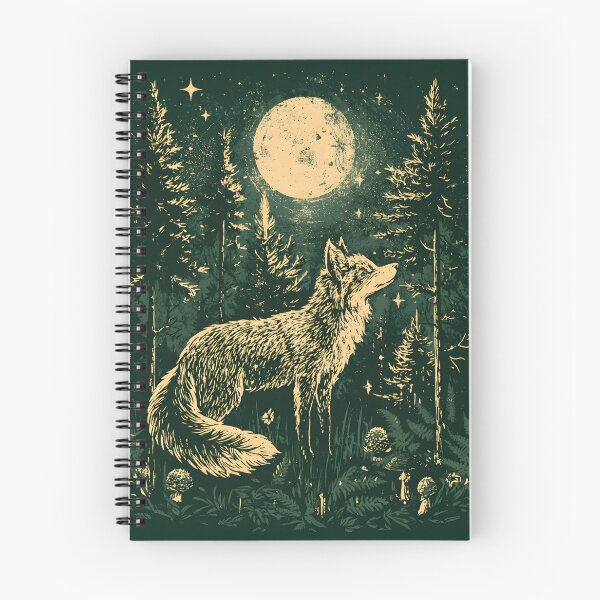 Item preview, Moonlit Fox – Mystical Forest Night designed and sold by KAM-KAM-STORE.
