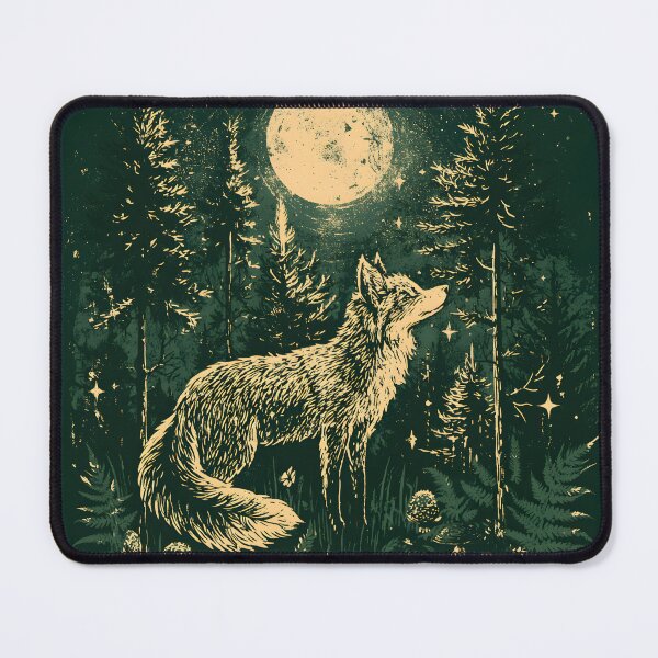 Item preview, Moonlit Fox – Mystical Forest Night designed and sold by KAM-KAM-STORE.