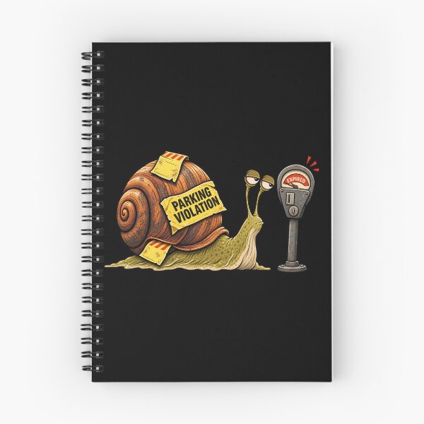 Item preview, Funny Snail Parking Ticket Cartoon – Slow Snail Parking Meter Humor designed and sold by Concrete Coffee Studio.