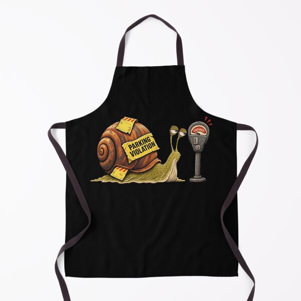 Item preview, Funny Snail Parking Ticket Cartoon – Slow Snail Parking Meter Humor designed and sold by Concrete Coffee Studio.