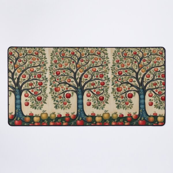 Item preview, Apple Tree Folk Art Vintage Orchard Illustration designed and sold by pinkal.