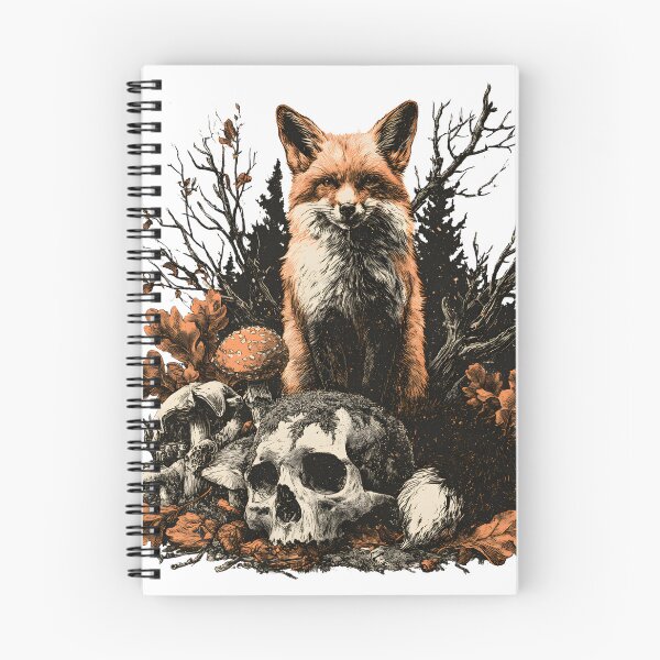 Item preview, Dark Woodland Fox & Skulls – Gothic Forest designed and sold by KAM-KAM-STORE.