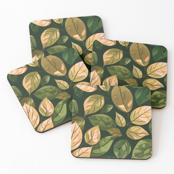 Item preview, Autumn Leaves Warm Peach Green Botanical Seamless Pattern designed and sold by LYAN-STORE.