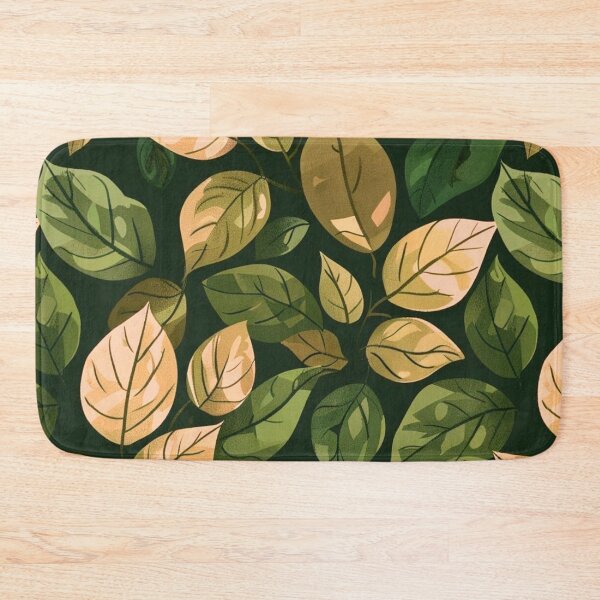 Item preview, Autumn Leaves Warm Peach Green Botanical Seamless Pattern designed and sold by LYAN-STORE.