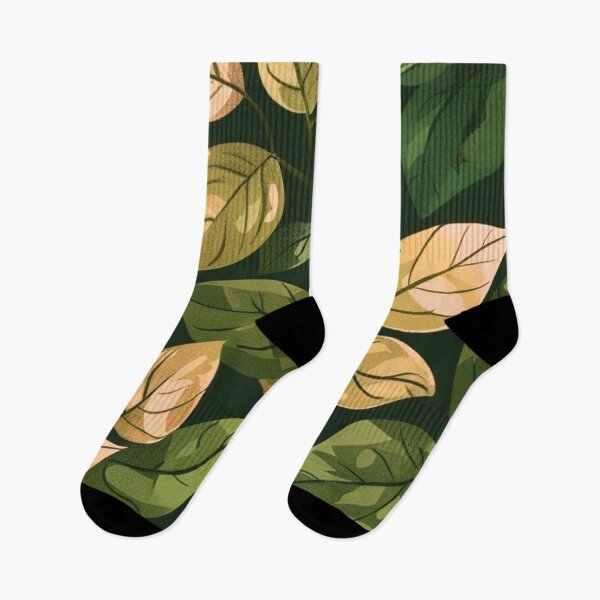Item preview, Autumn Leaves Warm Peach Green Botanical Seamless Pattern designed and sold by LYAN-STORE.