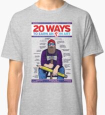 "20 Ways to get an 'F' in Art" - Funny Creative Educational Classroom info-graphic Design Classic T-Shirt
