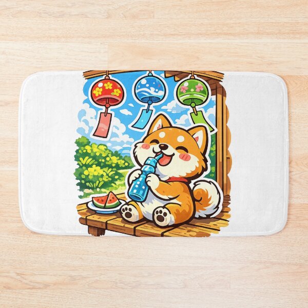 Item preview, Kawaii Shiba Inu Drinking Ramune – Japanese Summer Engawa designed and sold by kawaii animal store (in Japan).