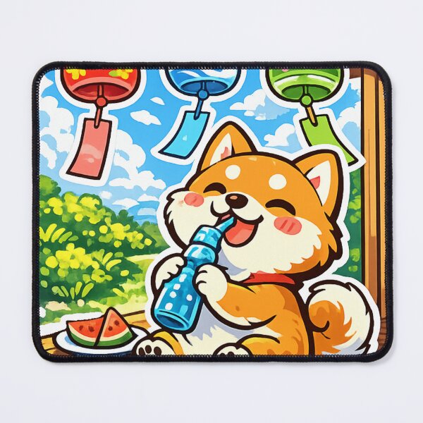 Item preview, Kawaii Shiba Inu Drinking Ramune – Japanese Summer Engawa designed and sold by kawaii animal store (in Japan).