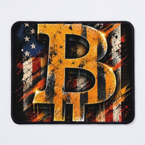 Item preview, Grungy American Flag Bitcoin Crypto Art designed and sold by DKSH1234.