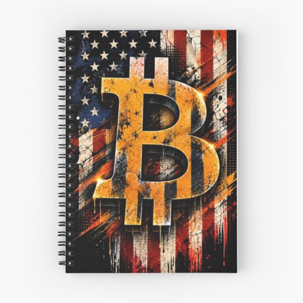 Item preview, Grungy American Flag Bitcoin Crypto Art designed and sold by DKSH1234.