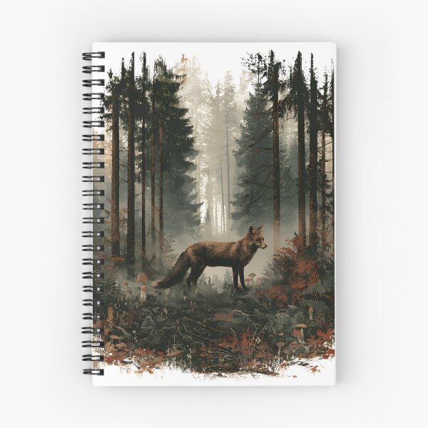 Item preview, Mystic Fox in the Black Forest – Dark Woodland designed and sold by KAM-KAM-STORE.