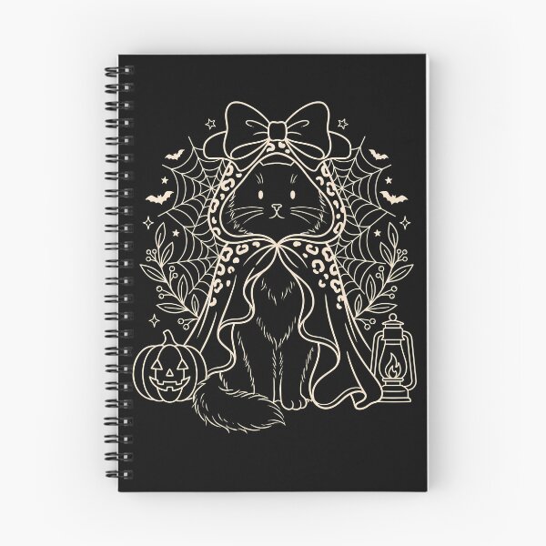 Item preview, Kawaii Halloween Cat Line Art Cute Spooky Cat in Cloak Coloring Page designed and sold by ArcaneArtistry.