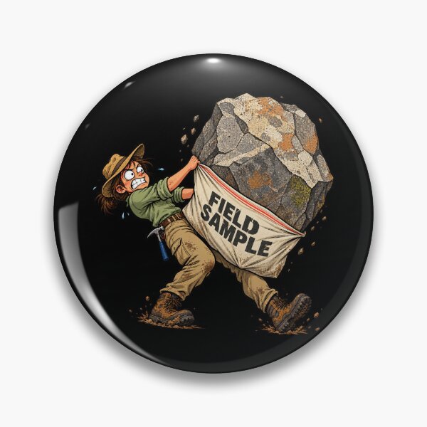 Item preview, Funny Geologist Field Sample Cartoon – Geology Fieldwork Humor designed and sold by Concrete Coffee Studio.