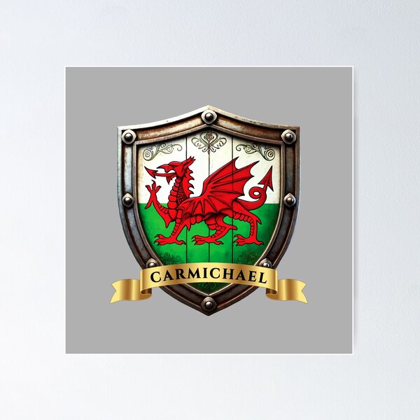 Item preview, Carmichael Welsh Heritage Crest Shield designed and sold by Highlandkings.