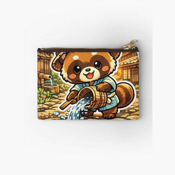 Item preview, Kawaii Tanuki Watering a Japanese Stone Path – Nostalgic Summer Japan designed and sold by kawaii animal store (in Japan).