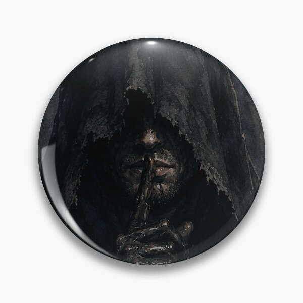Item preview, The Silent Warden — Dark Gothic Hooded Man Watercolor designed and sold by GrabaHuk.