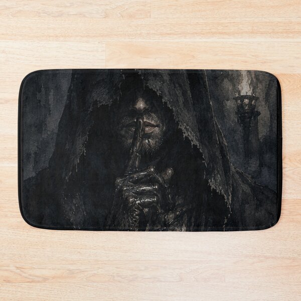 Item preview, The Silent Warden — Dark Gothic Hooded Man Watercolor designed and sold by GrabaHuk.