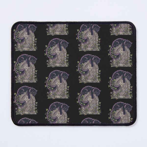 Item preview, Sleepy Persian Cat on Ornamental Tombstone Halloween designed and sold by MewSpooky.