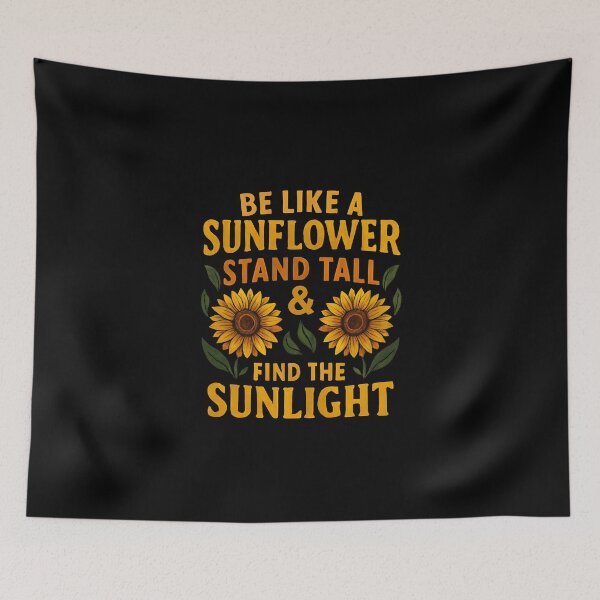 Item preview, Be Like A Sunflower Stand Tall Find Sunlight Floral Inspirational Retro Vintage designed and sold by Photo-Sphere101.