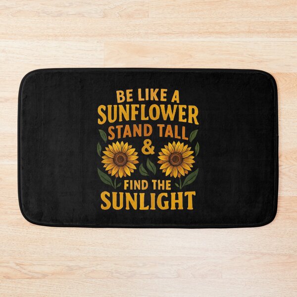 Item preview, Be Like A Sunflower Stand Tall Find Sunlight Floral Inspirational Retro Vintage designed and sold by Photo-Sphere101.