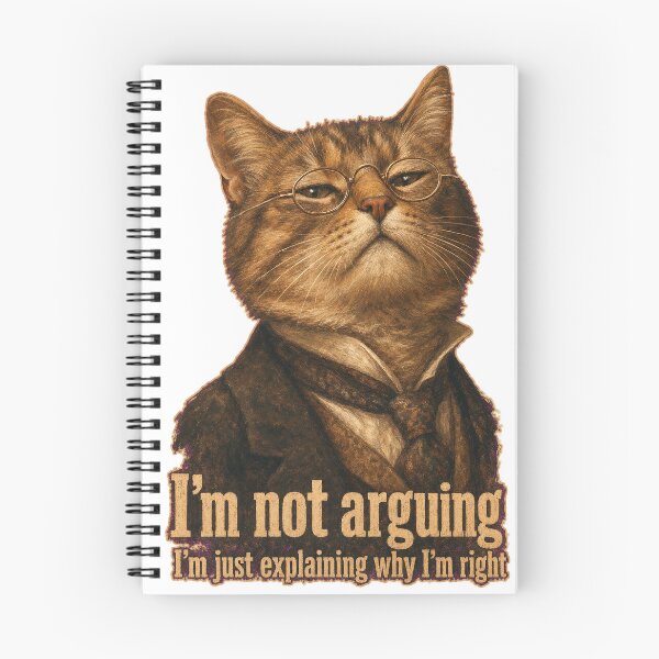 Item preview, Sassy Cat with Glasses - I'm Not Arguing Funny Quote T-Shirt designed and sold by KIDEnia.