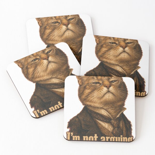 Item preview, Sassy Cat with Glasses - I'm Not Arguing Funny Quote T-Shirt designed and sold by KIDEnia.
