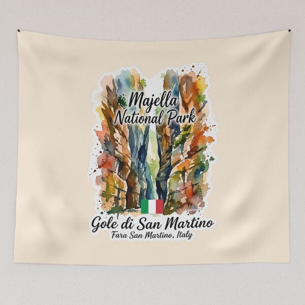 Item preview, San Martino Gorges Watercolor Sticker designed and sold by EvergreenPark - Tee Studio.