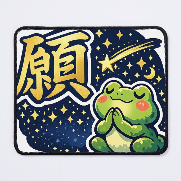 Item preview, Wish Kanji Frog – Kawaii Japanese Shooting Star designed and sold by kawaii animal store (in Japan).