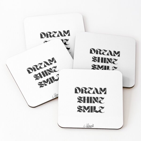 Item preview, Retro Wavy Motivational Quote - Dream Shine Smile Typography designed and sold by SMinimalist613.