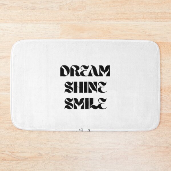 Item preview, Retro Wavy Motivational Quote - Dream Shine Smile Typography designed and sold by SMinimalist613.