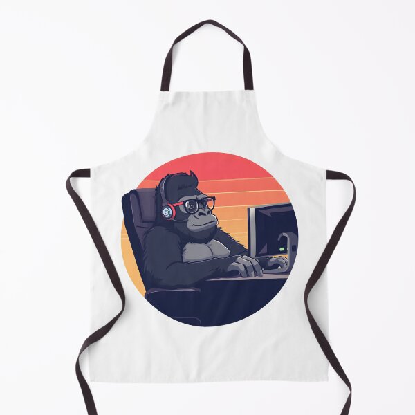 Item preview, Retro IT Nerd Gorilla PC Workplace designed and sold by MarrysLifestyle.