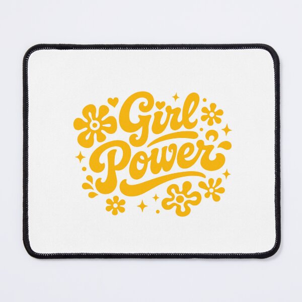 Item preview, Retro Girl Power Groovy Yellow Typography designed and sold by cutepid.
