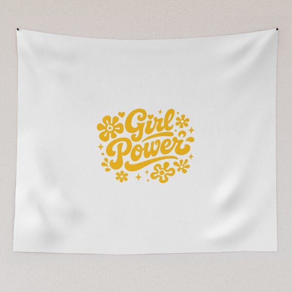 Item preview, Retro Girl Power Groovy Yellow Typography designed and sold by cutepid.