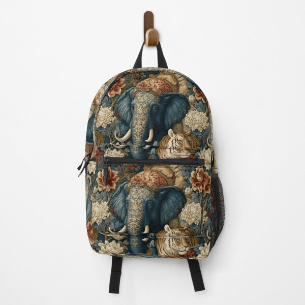Item preview, Vintage Gold Elephant Regal Tiger Floral Pattern By Moose Disco designed and sold by MooseDisco.