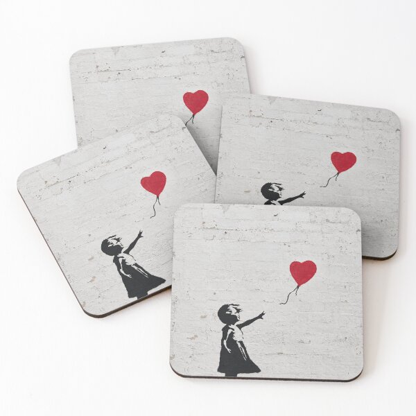 Item preview, Girl with Red Balloon – Vintage Stone Wall Graffiti designed and sold by LuluLeb.