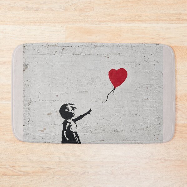 Item preview, Girl with Red Balloon – Vintage Stone Wall Graffiti designed and sold by LuluLeb.