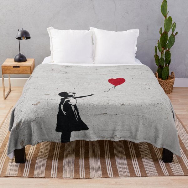 Item preview, Girl with Red Balloon – Vintage Stone Wall Graffiti designed and sold by LuluLeb.