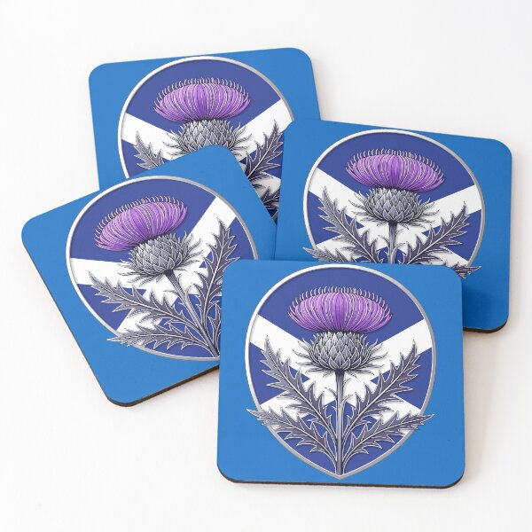 Item preview, Heraldic Purple Thistle and Saltire  designed and sold by taiche.