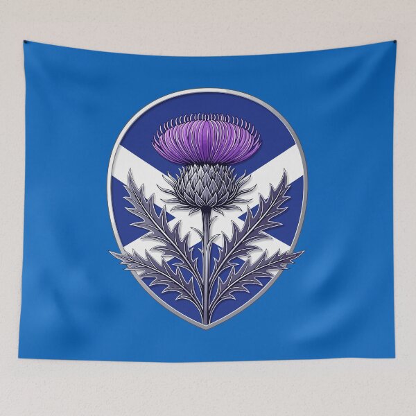 Item preview, Heraldic Purple Thistle and Saltire  designed and sold by taiche.