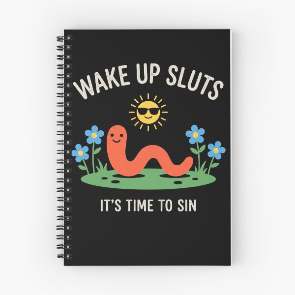 Item preview, Wake Up Sluts It's Time To Sin Funny Cute Worm Retro Meme designed and sold by ArcaneArtistry.
