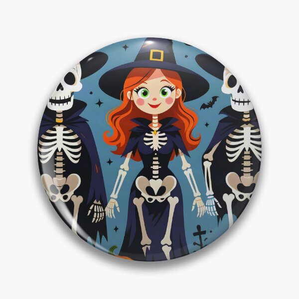 Item preview, Halloween Witch and Skeletons designed and sold by Sharon Schwalbe.