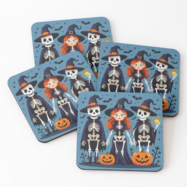 Item preview, Halloween Witch and Skeletons designed and sold by Sharon Schwalbe.